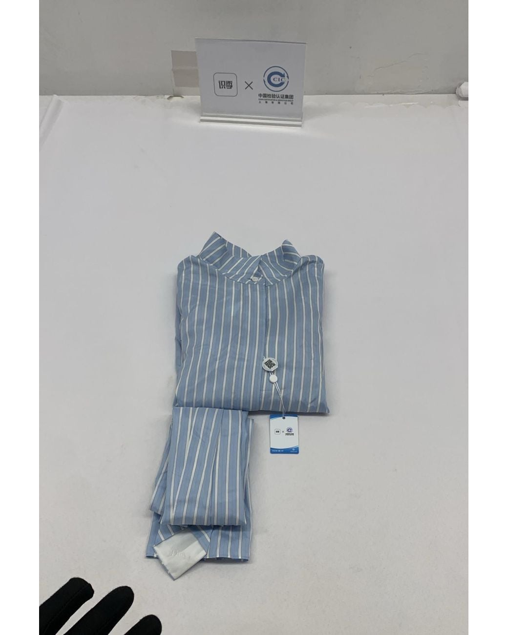 Dior Blue Blouse With Tie-Effect Neckline