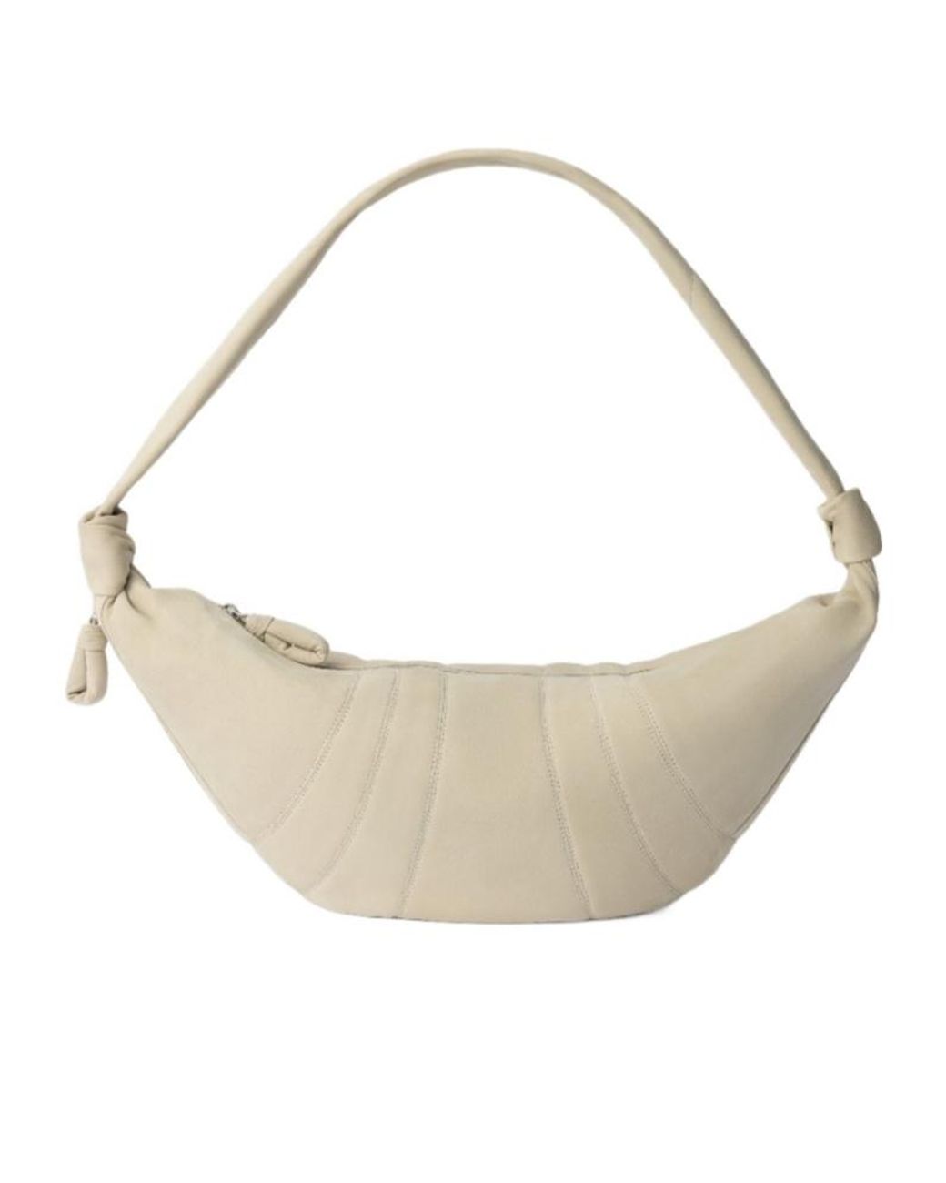 Lemaire Natural Large Croissant Panelled Leather Shoulder Bag for men