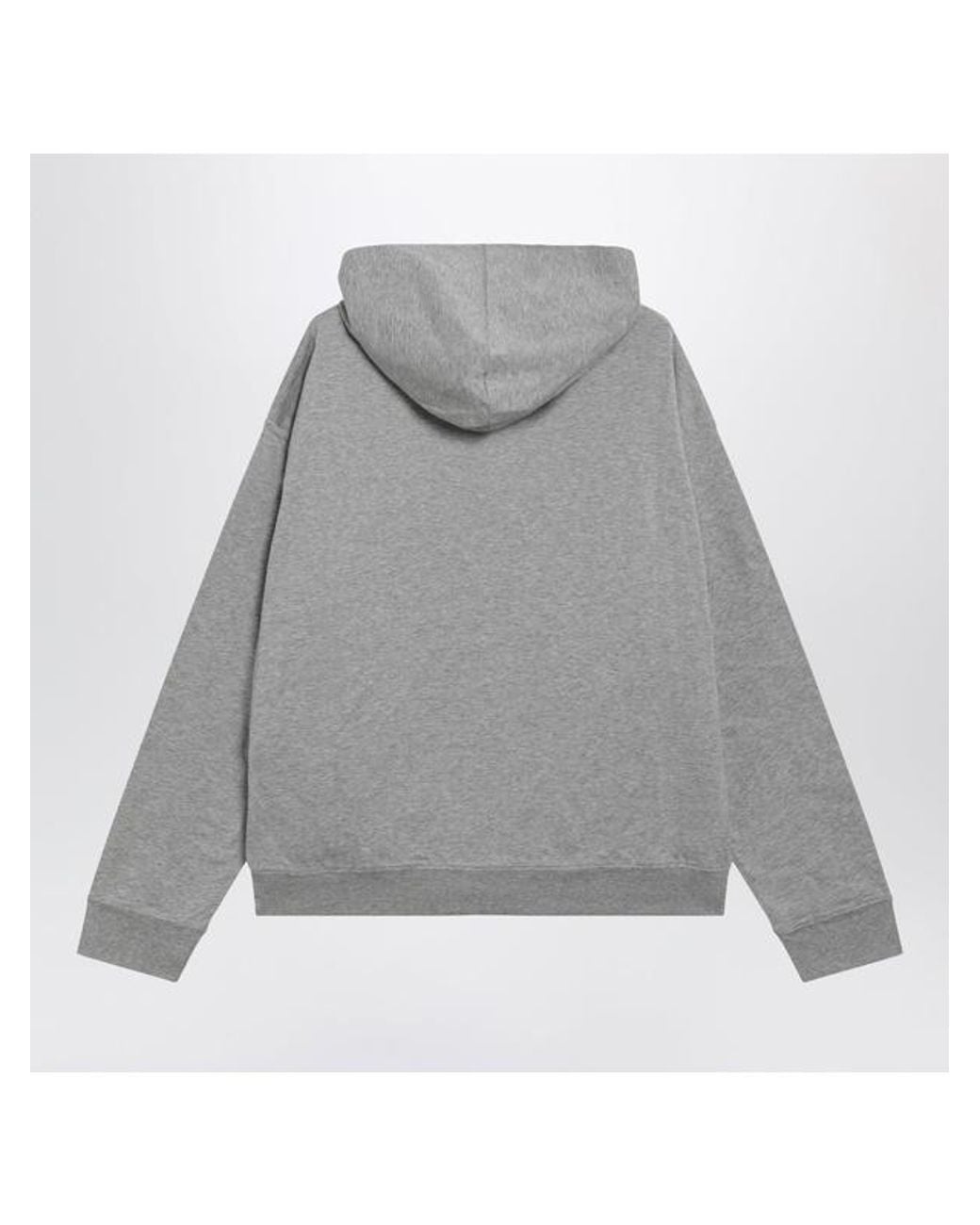 Miu Miu Gray Logo Zip-Up Hoodie