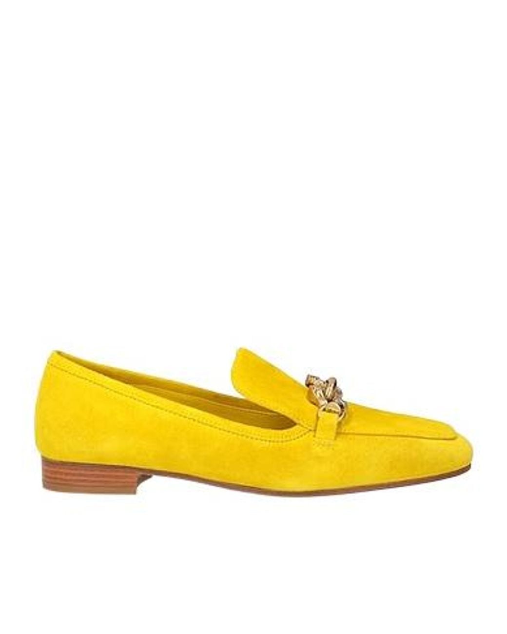 Tory Burch Yellow Genuine Leather Loafers
