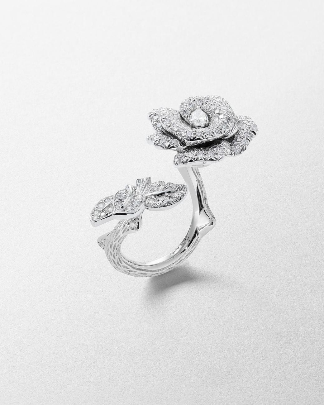 Dior White Medium Rose Bagatelle Ring