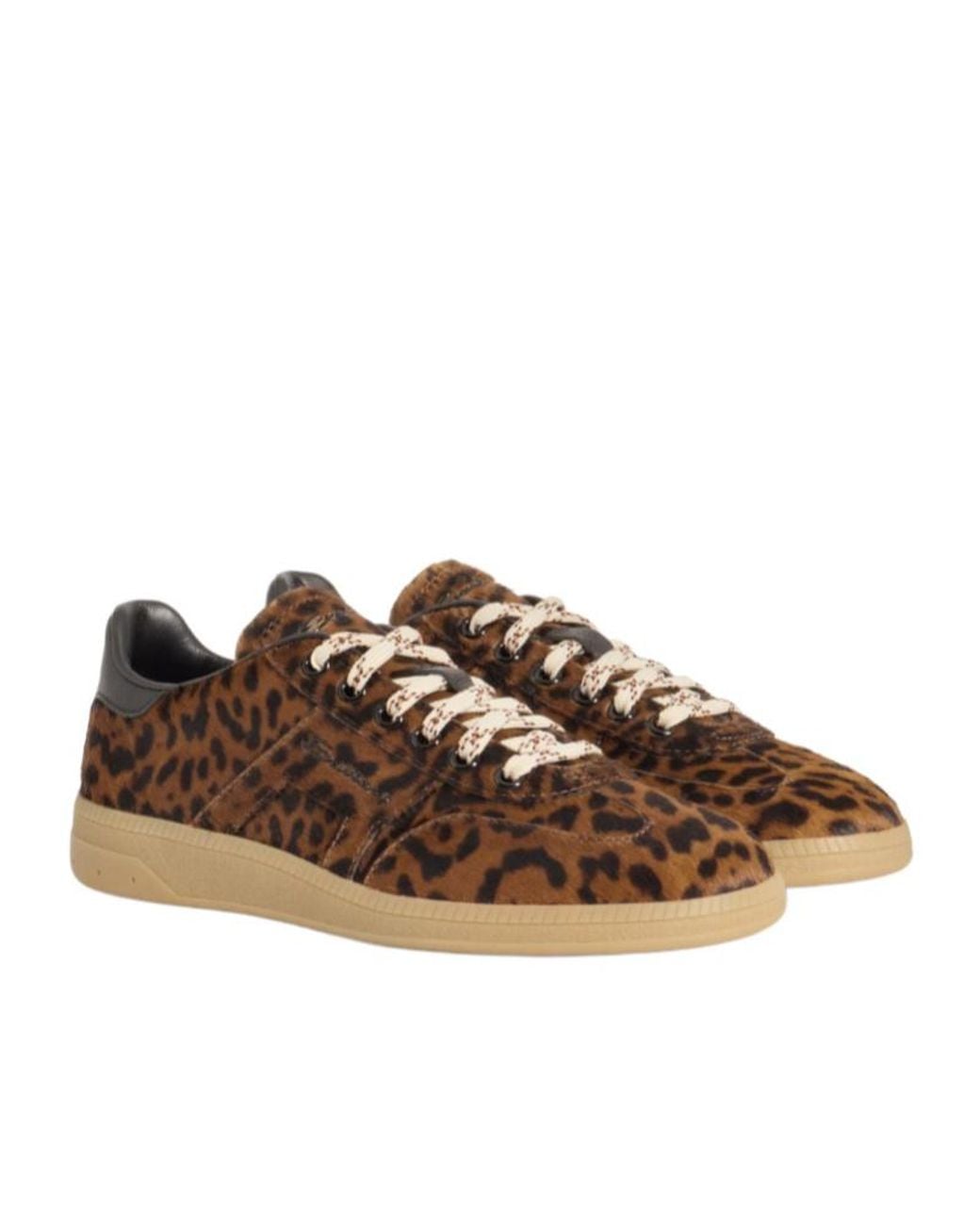 Santoni Brown Dbs Oly Leopard-Print Sneakers