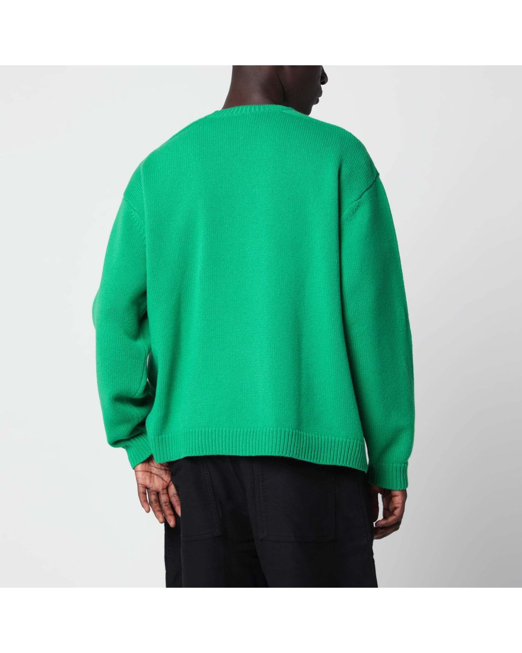 Studio Nicholson Green Hemyl Knitted Sweater for men
