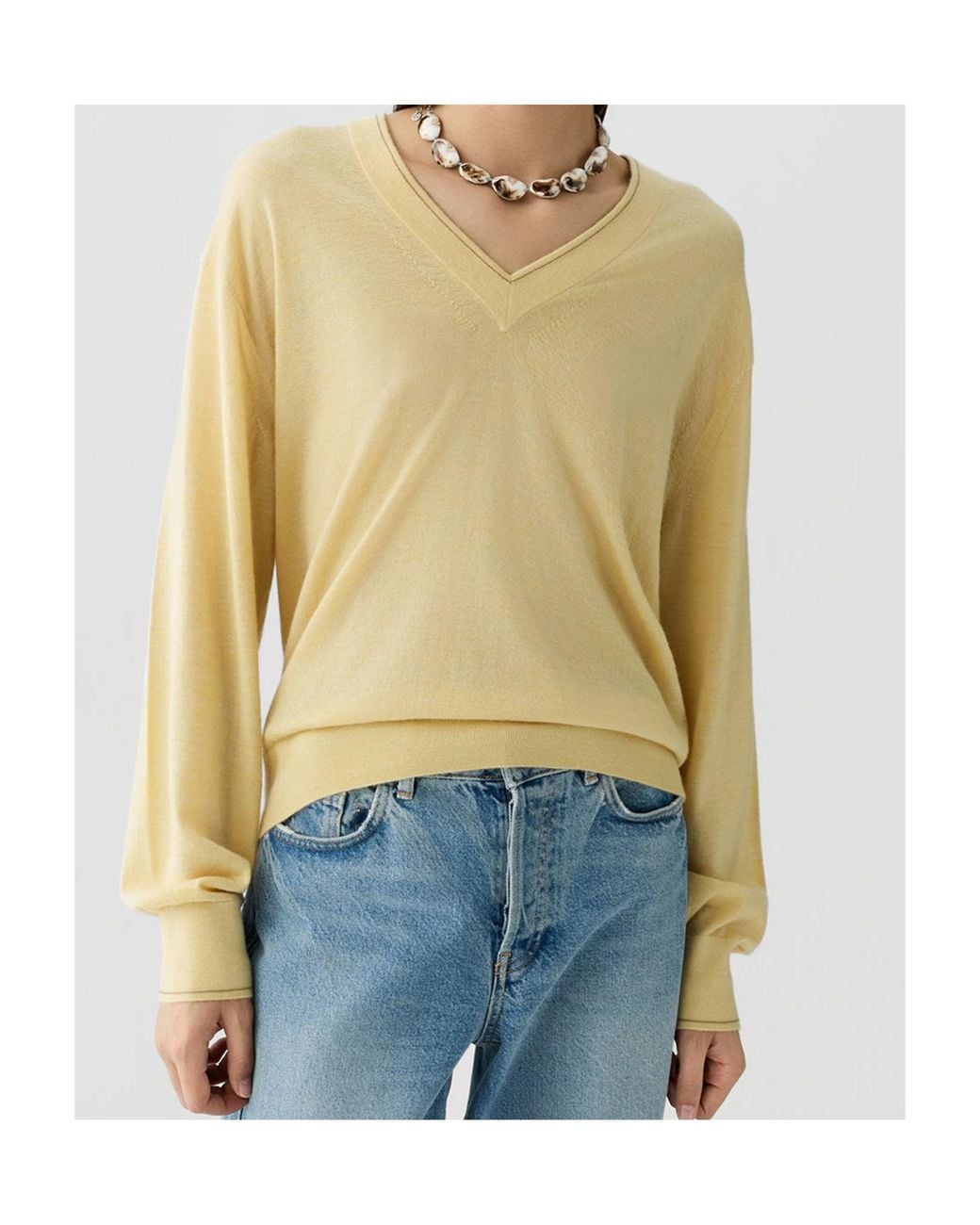 Guest In Residence Natural The Airy V Cashmere Sweater