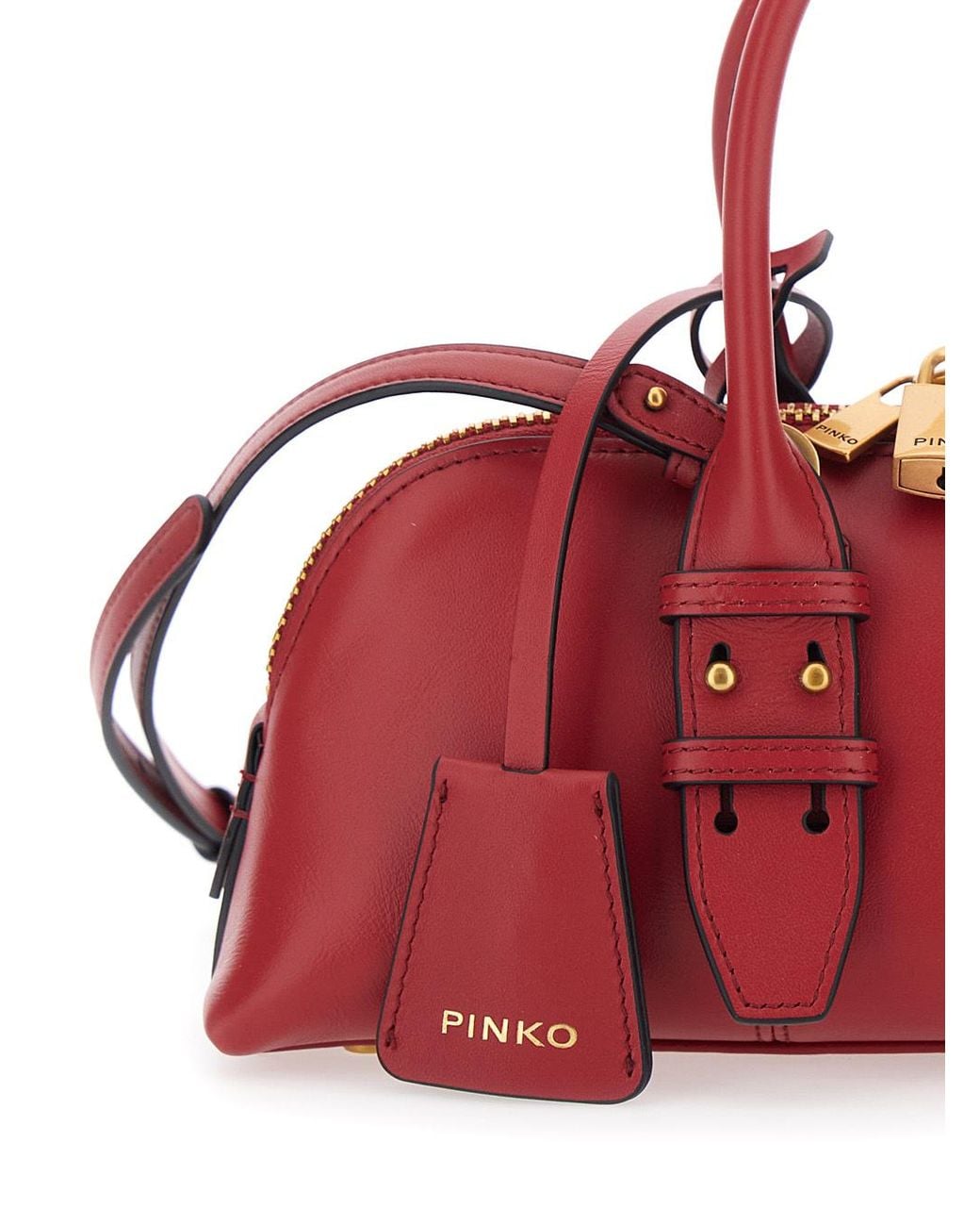 Pinko Red Small Escape Horizontal Tote Bag