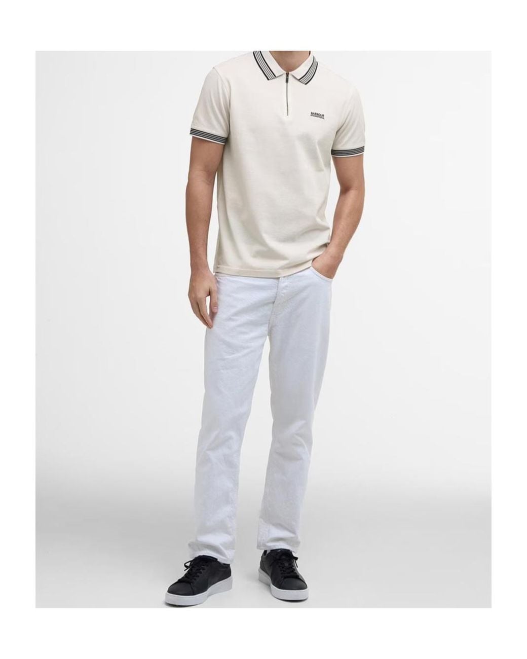 Barbour White Upham Polo Shirt for men