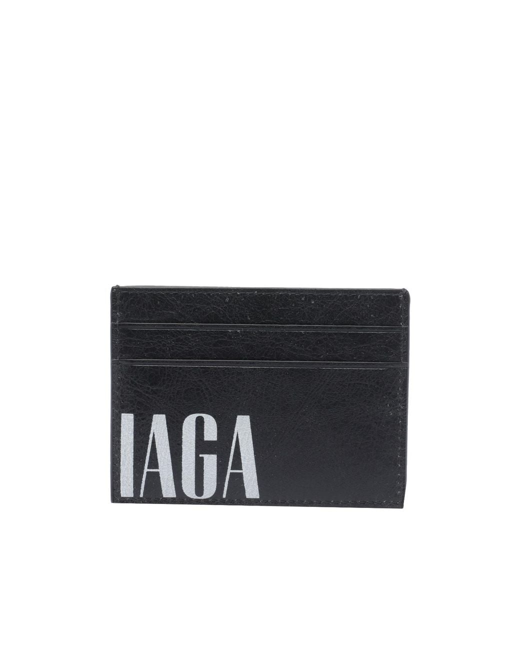 Balenciaga Black Logo Printed Card Holder
