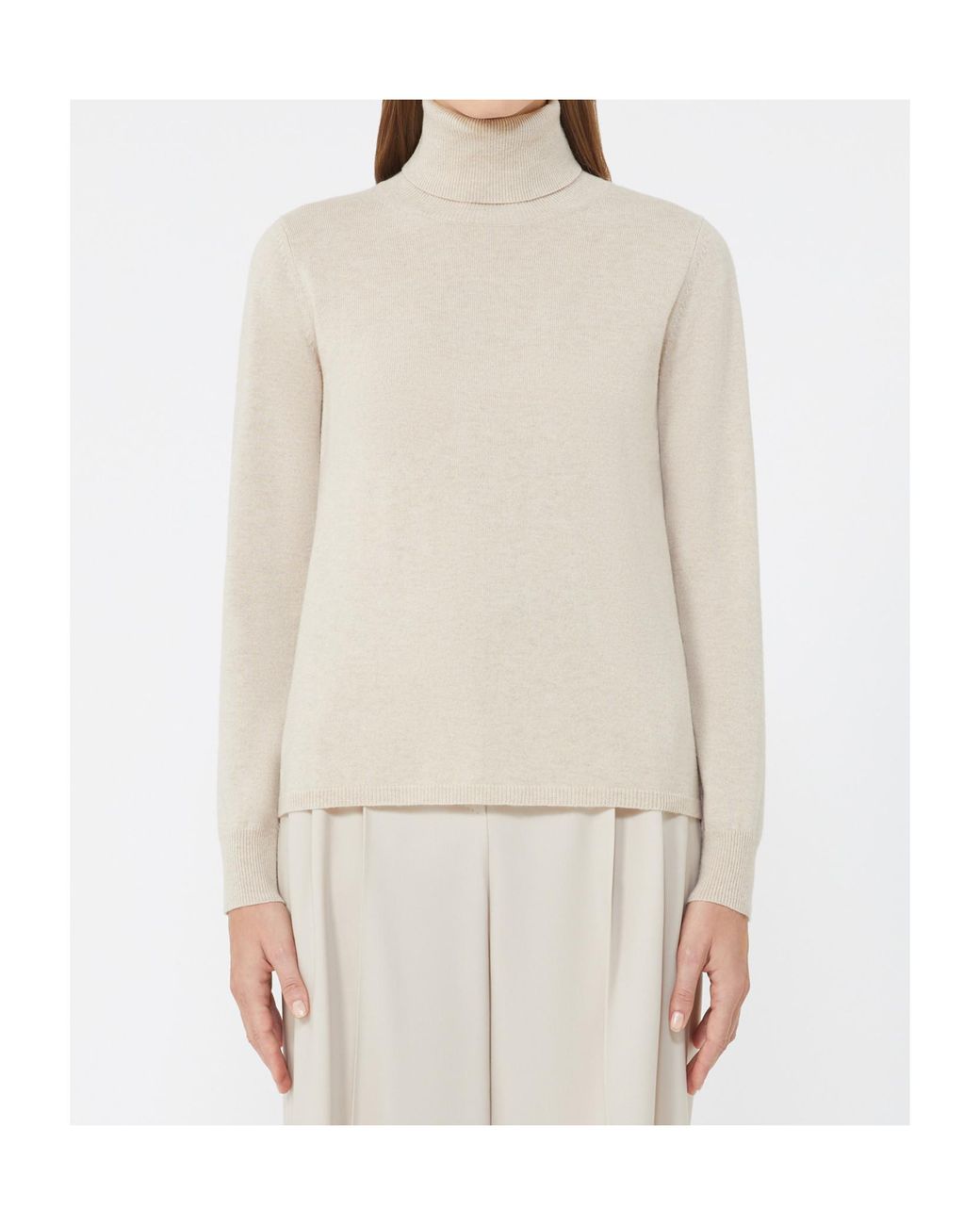 Max Mara White Studio Roll-Neck Knitted Jumper