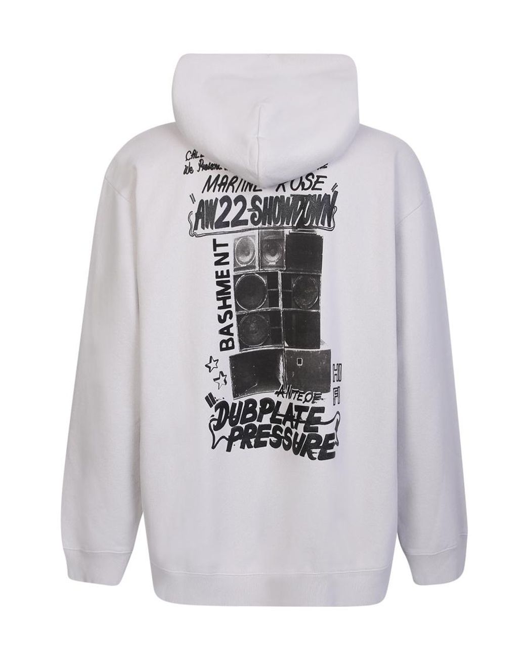 Martine Rose White Printed Zip Up Hoodie for men