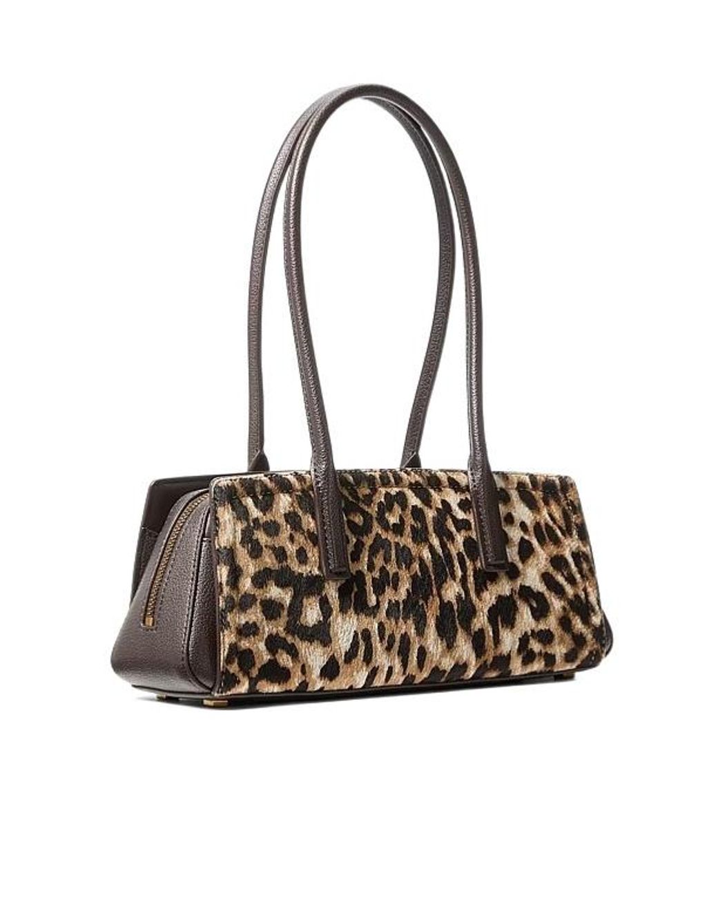 MICHAEL Michael Kors Black Laila Small Leopard Print Calf Hair Shoulder Bag