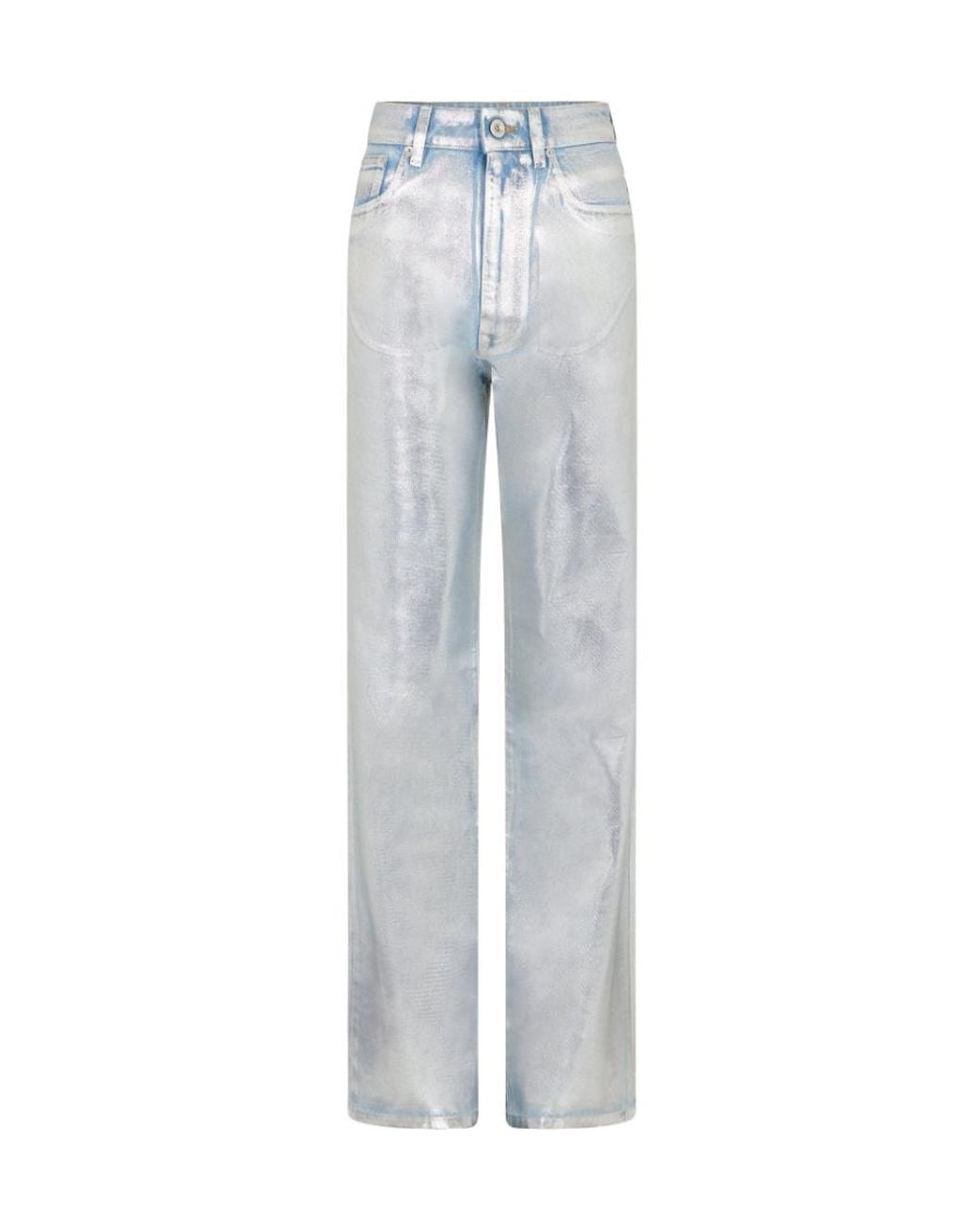 Rabanne Gray Mid-Rise Straight-Leg Jeans