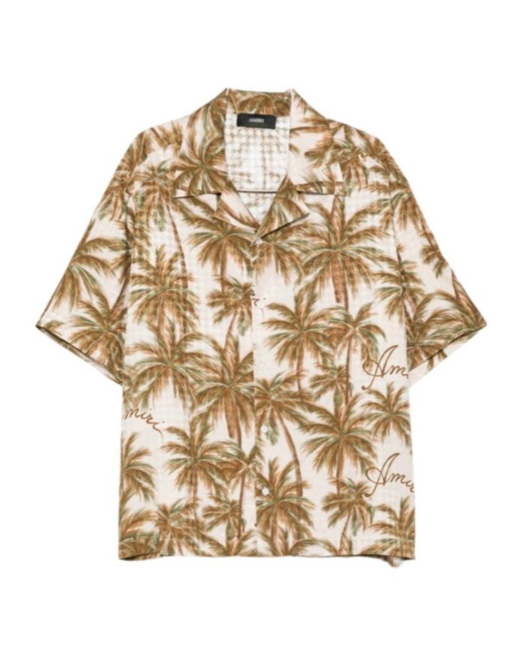 Amiri Metallic Palm Printed Shirt for men