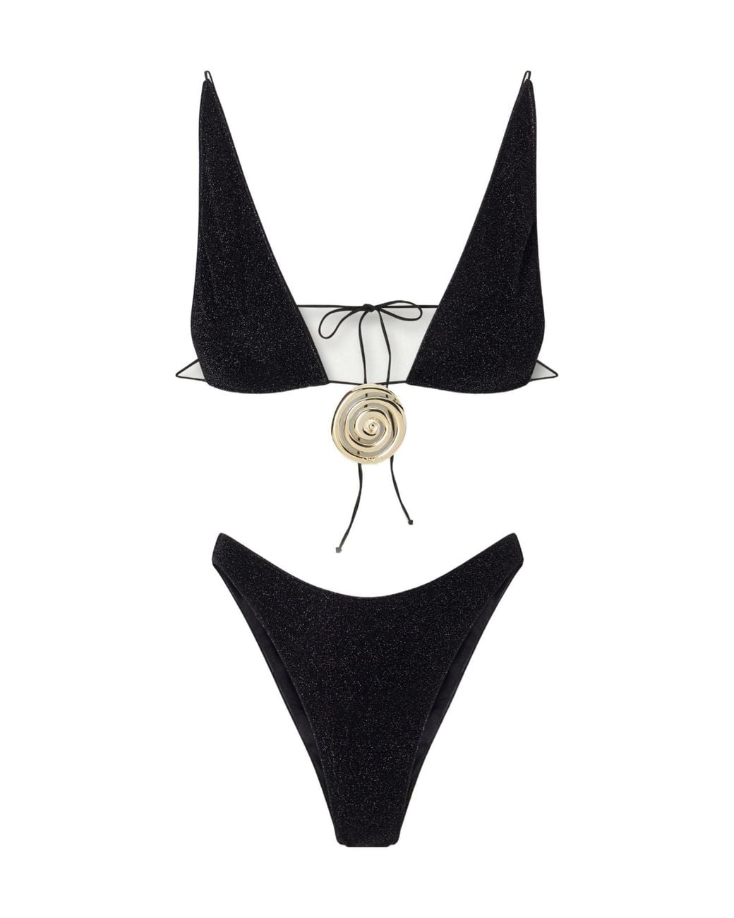 Oseree White Oséree Lurex Spiral Detail Bikini