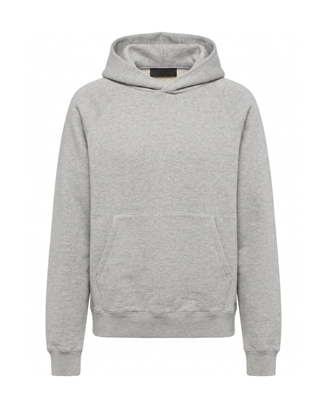 Prada Gray Elbow-Patch Hoodie for men