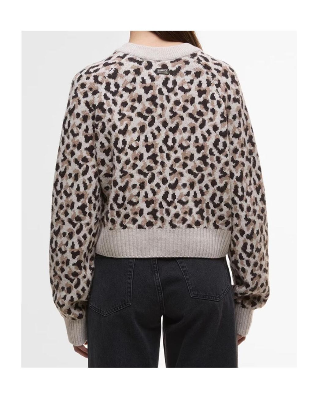Barbour Black Harley Printed Crew Jumper