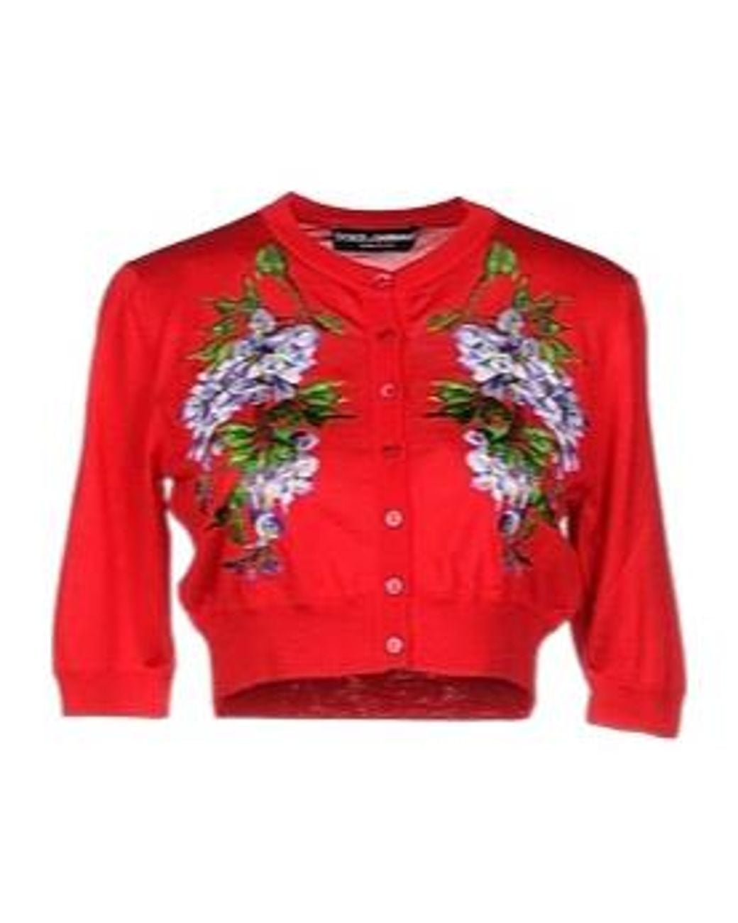 Dolce & Gabbana Red Solid-Color Knitted Top