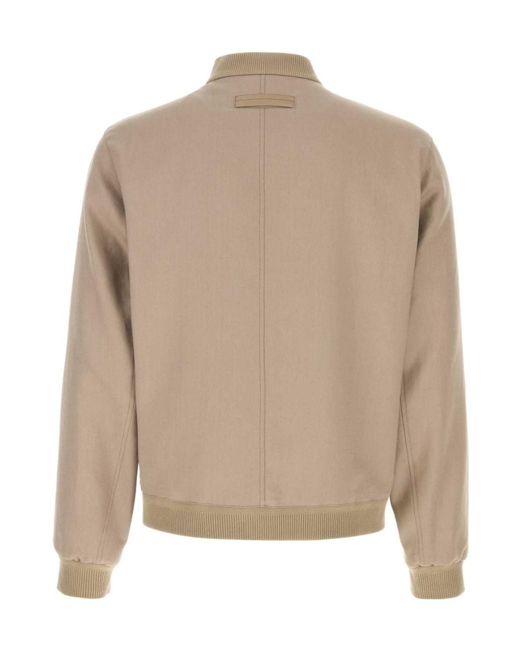 Zegna Natural Zip-Up Bomber Jacket for men