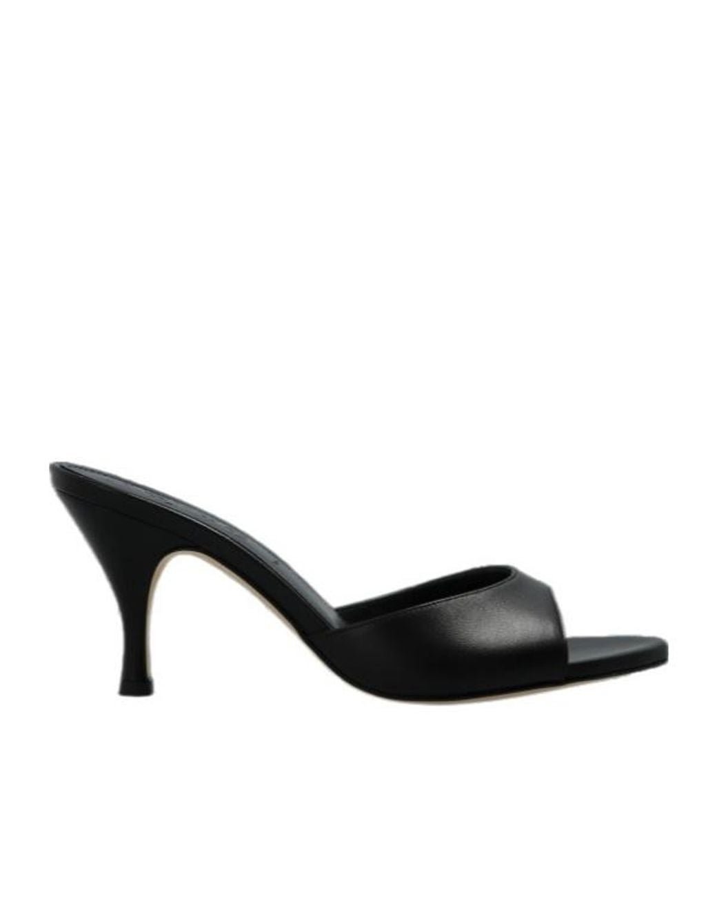 Aeyde Black Samia Heeled Mules