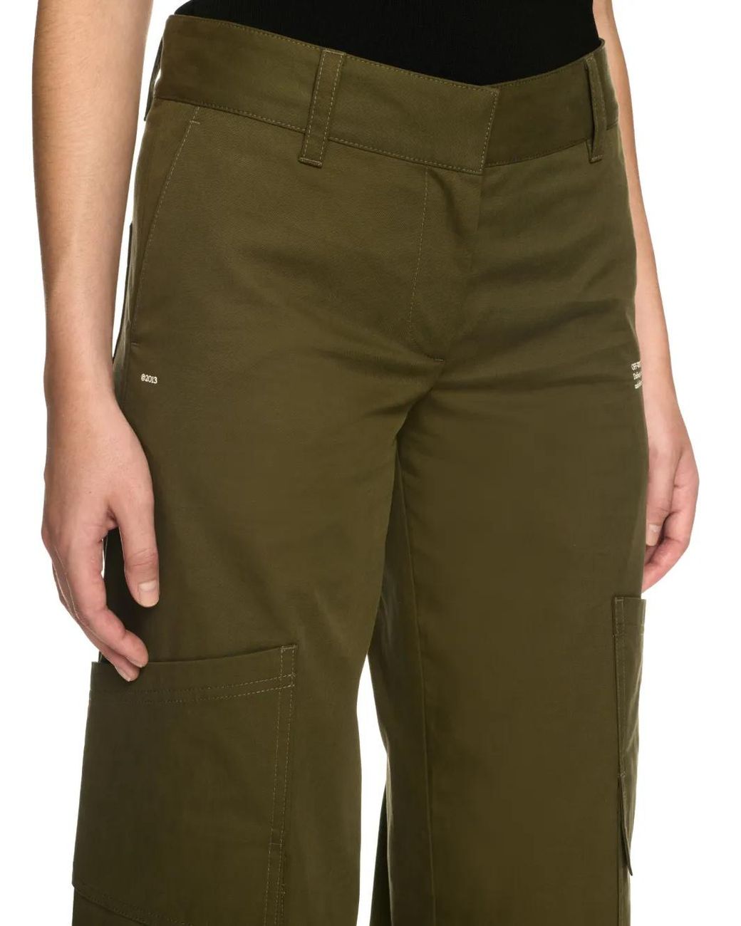 Off-White c/o Virgil Abloh Green Toybox' Cotton Pants