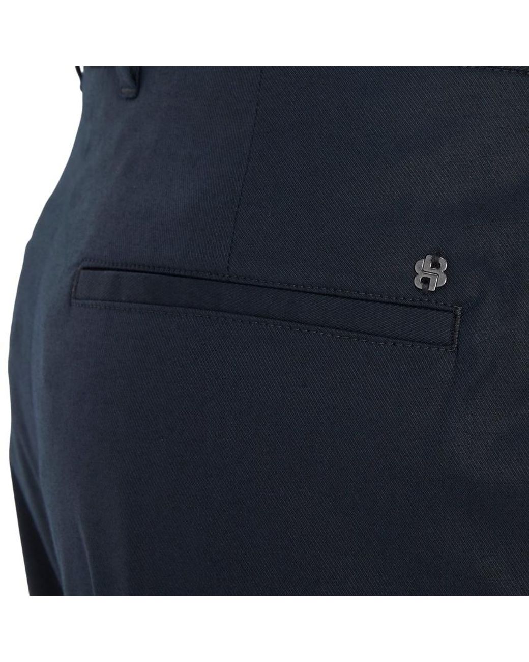 Boss Blue Casual Pants With Belt Loops for men