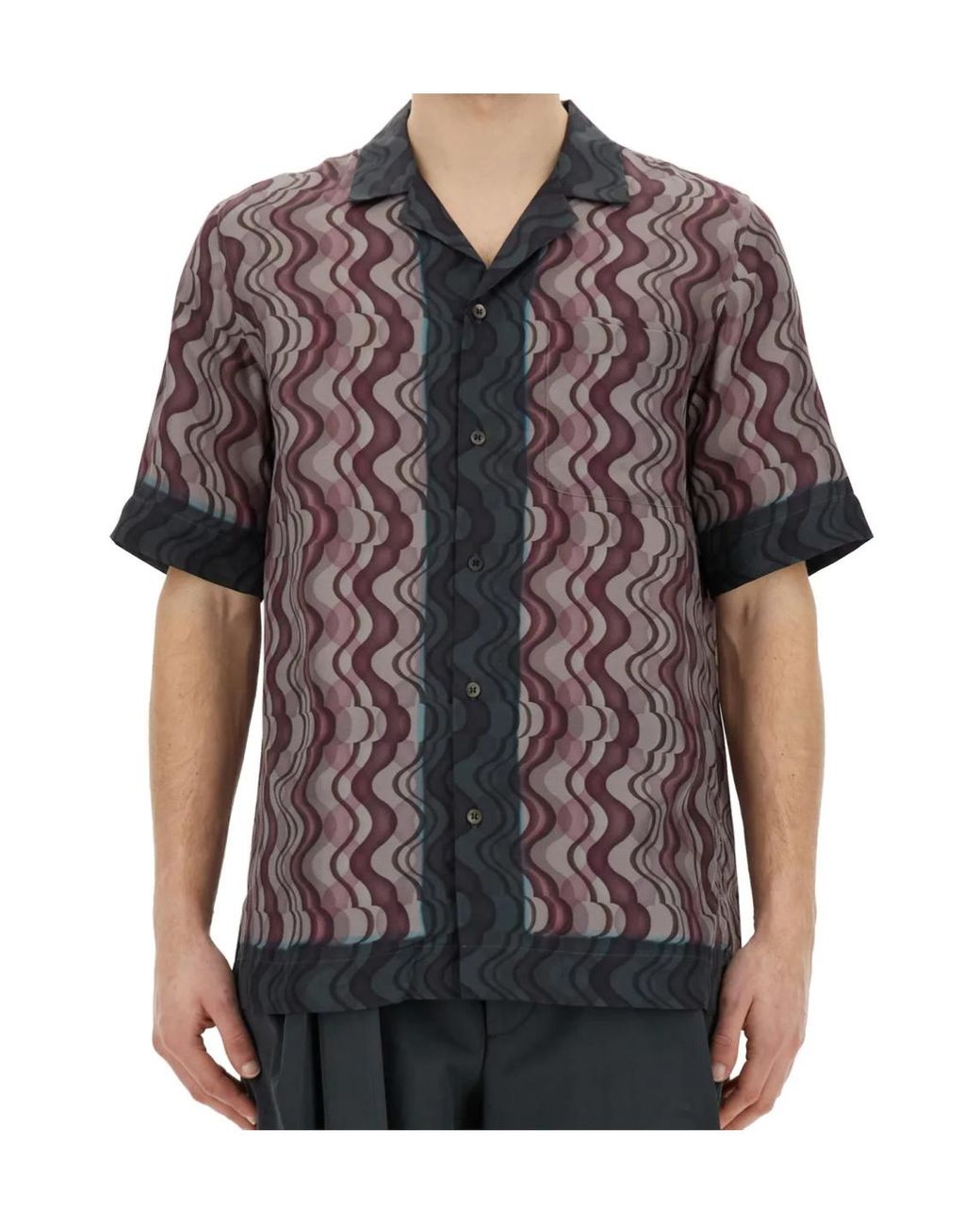 Dries Van Noten Black Short Sleeve Shirt for men