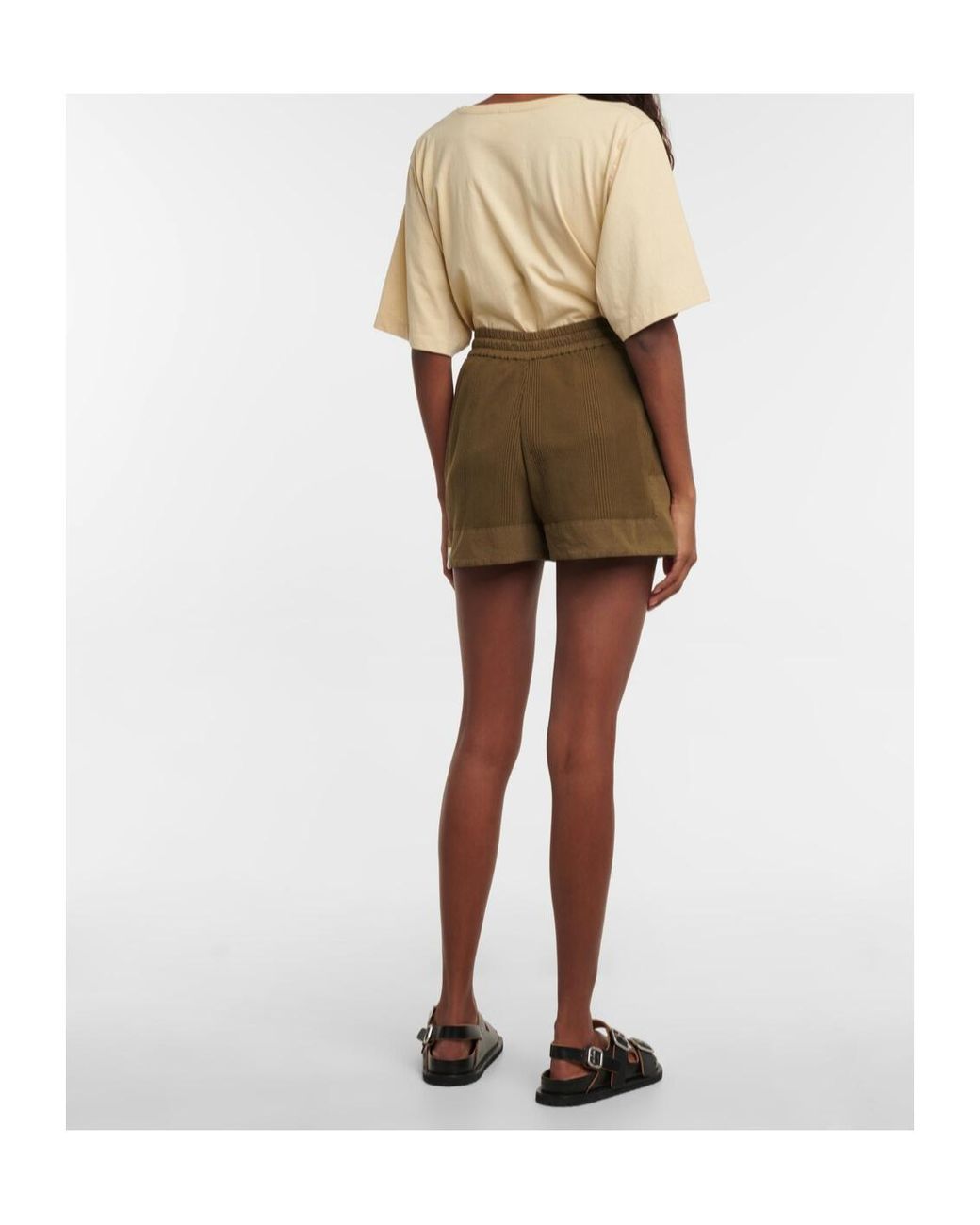 Jil Sander Green Cotton Shorts