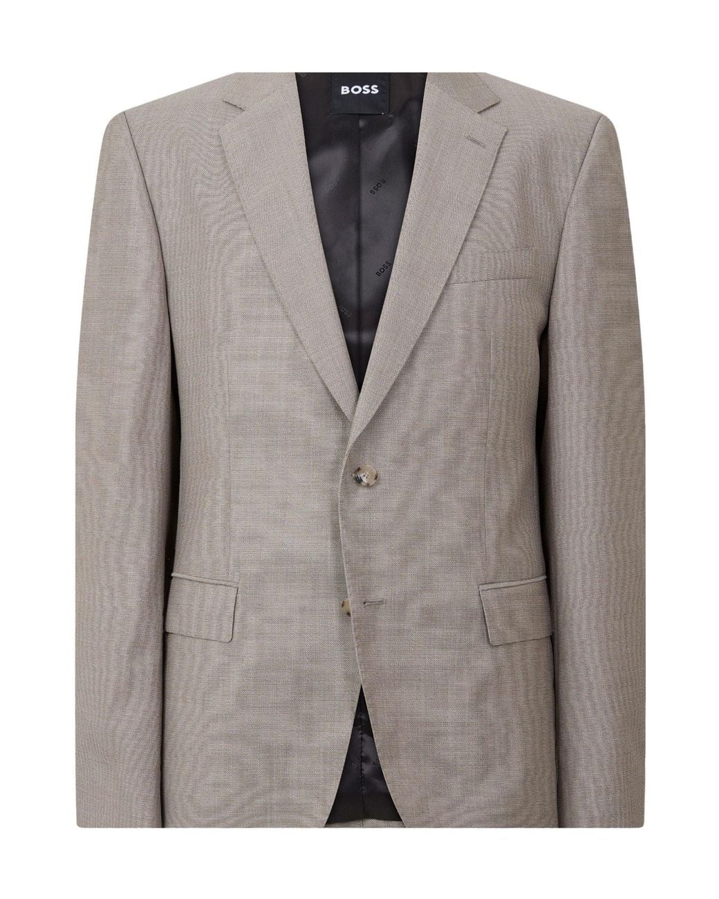 Boss Gray Tailored Suit Jacket for men