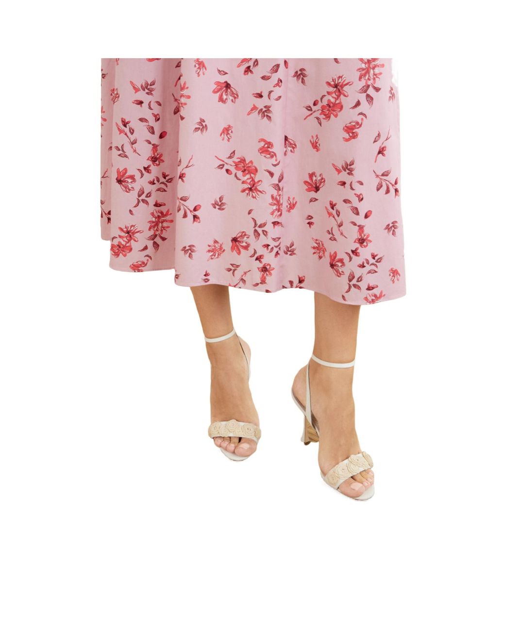 Manolo Blahnik White Floral Embellished High Heels