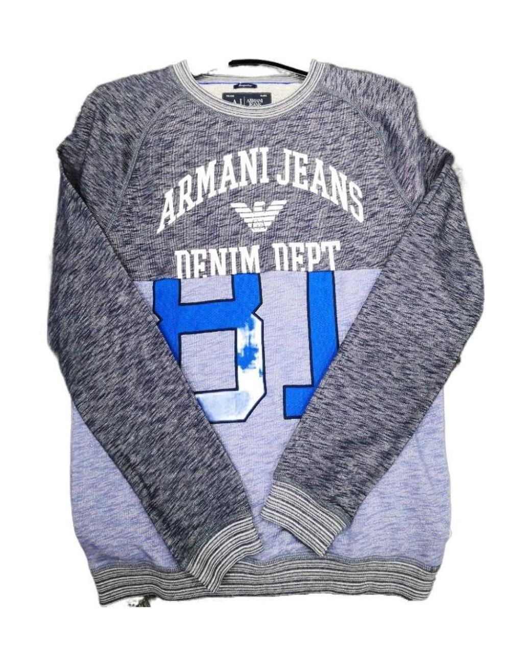 Armani Jeans Gray Logo Sweater for men