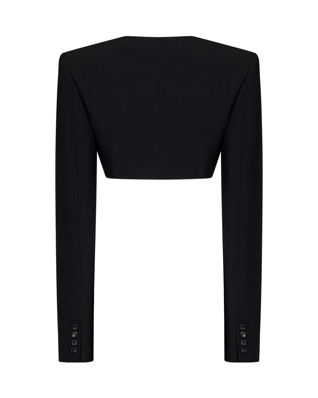 Nensi Dojaka Black Cleo Bolero Crop Blazer