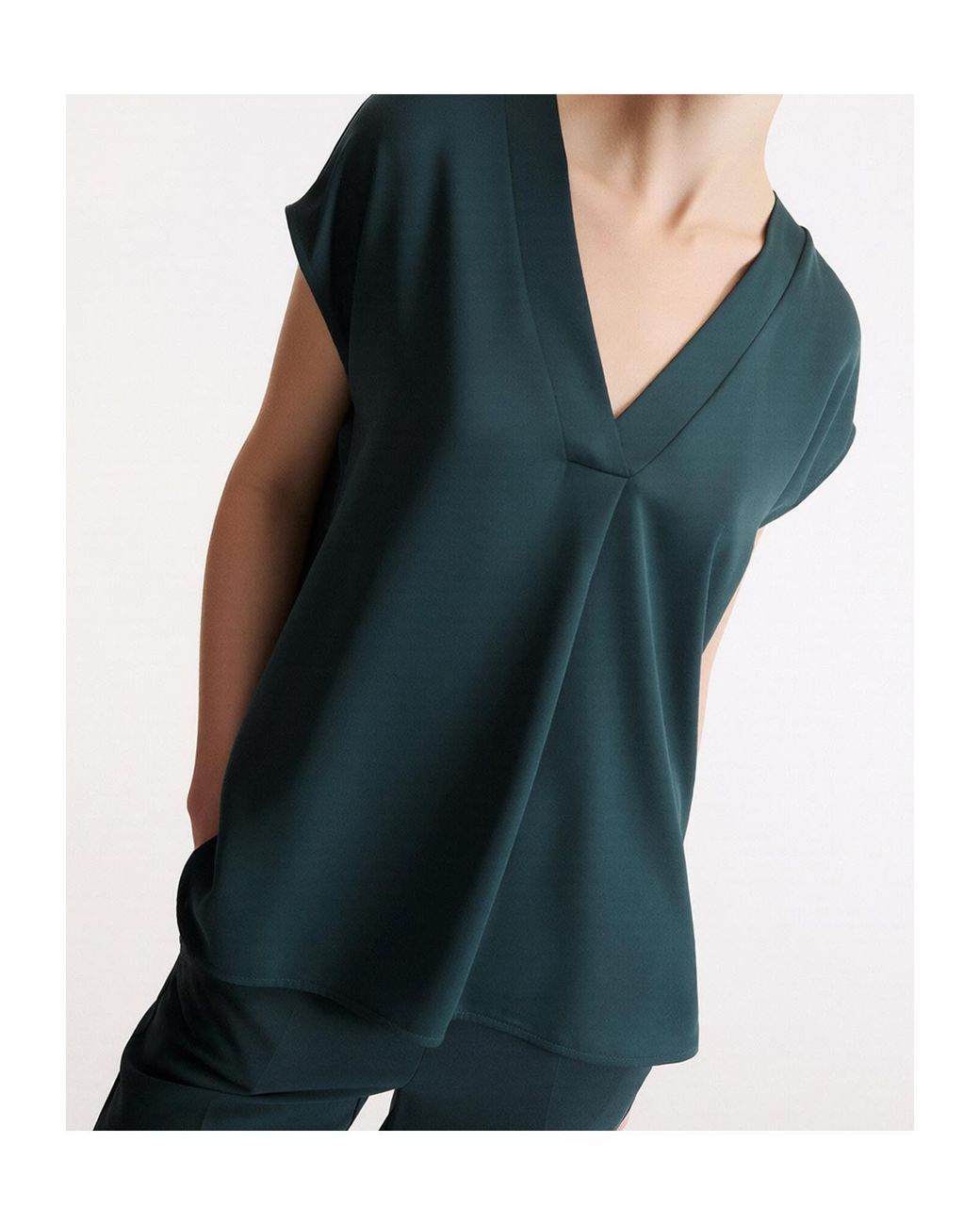 Marella Green V-Neck Overshirt