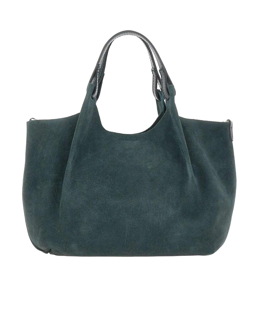 Gianni Chiarini Green Medium Dua Suede Tote Bag