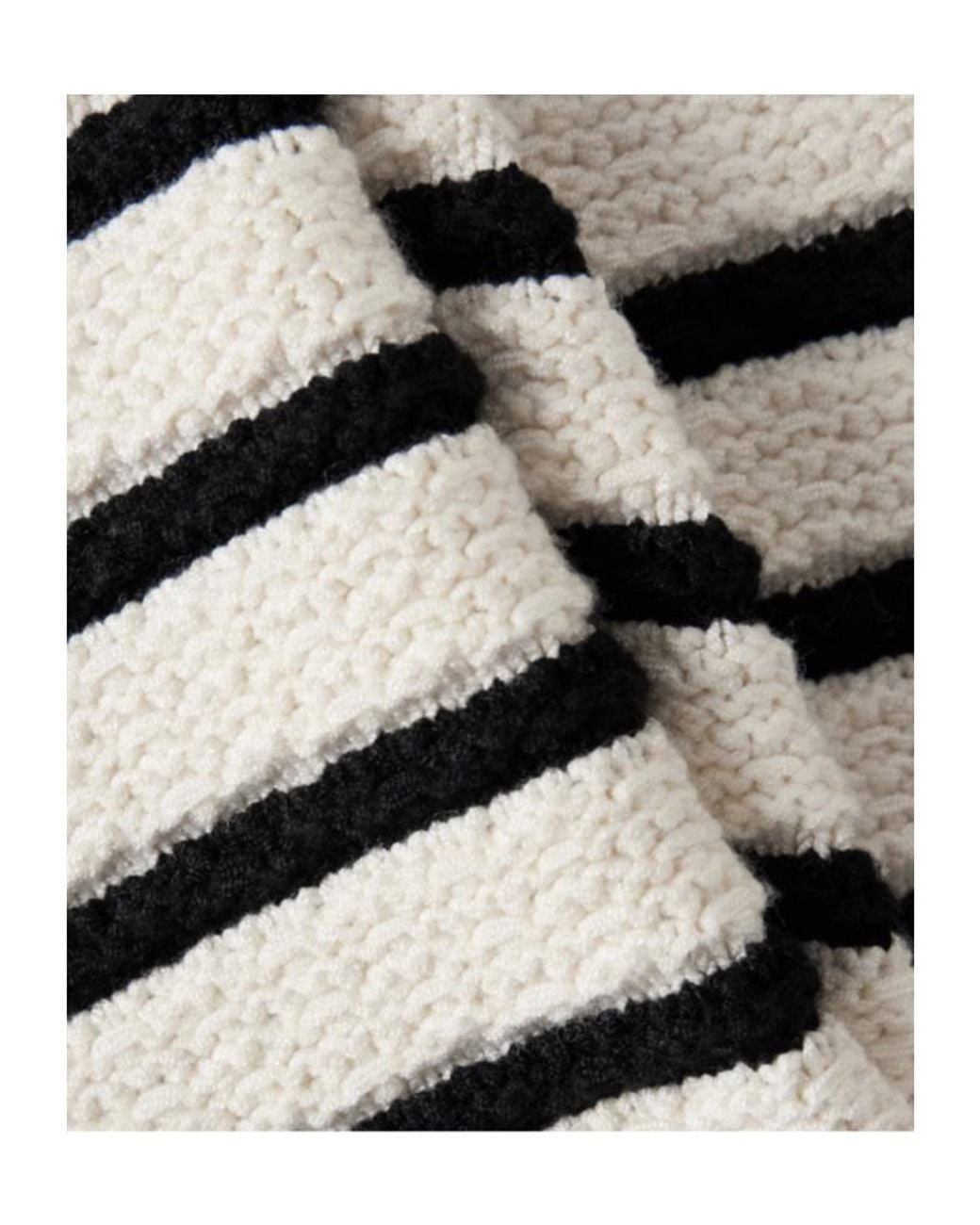 Posse Black Henry Strapless Embellished Striped Knitted Top