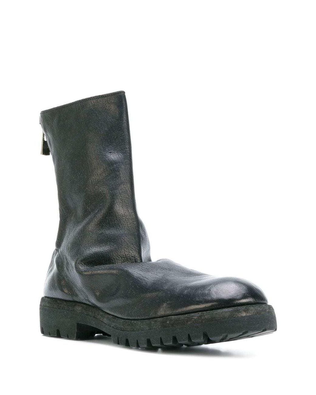 Guidi Green Rear Zip Boots for men