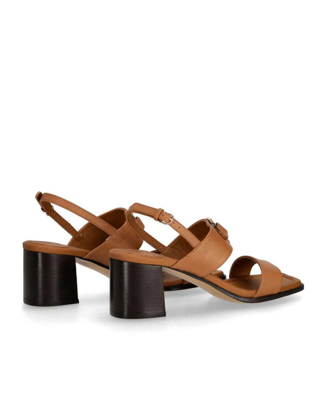 Ferragamo Brown Ferragamo Gancini-Buckle Square-Toe Sandals