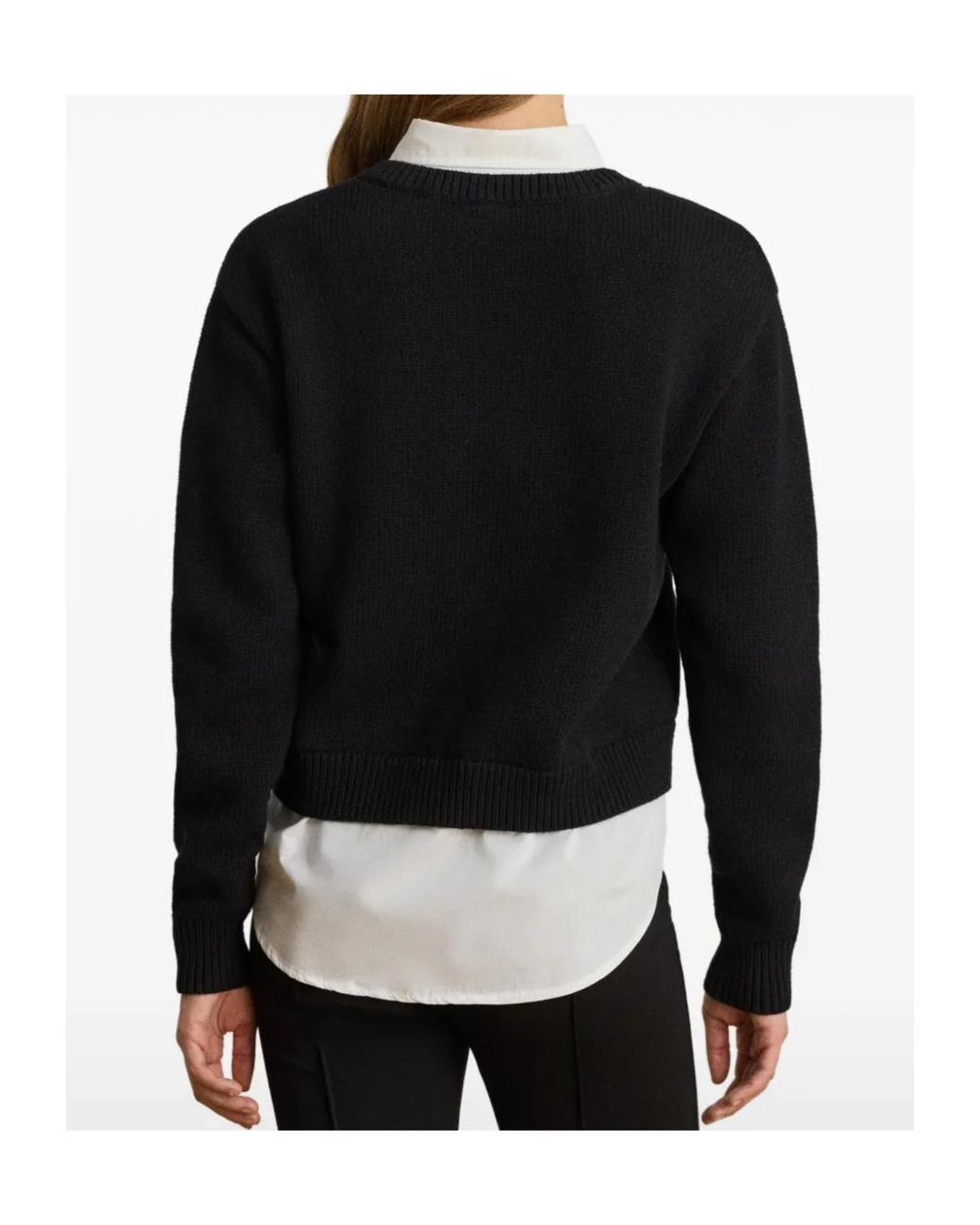 Ralph Lauren Black Lauren Layered V-Neck Jumper