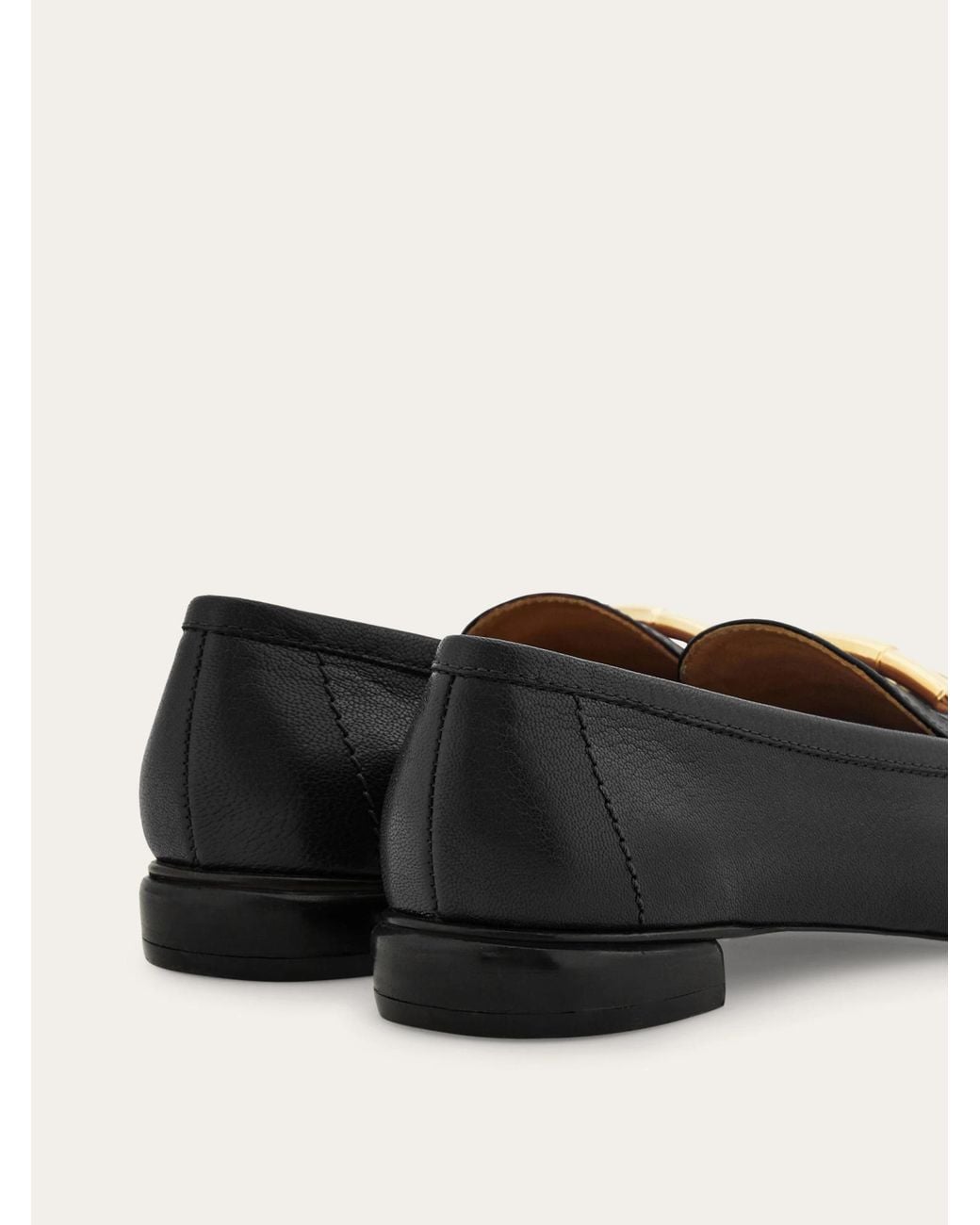 Ferragamo Black Ferragamo Maxi Gancini Fringe Detailed Loafers