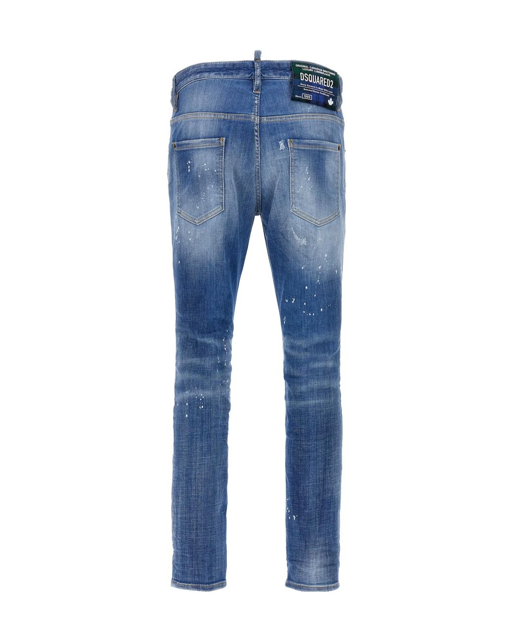 DSquared² Blue Distressed Skinny Jeans for men
