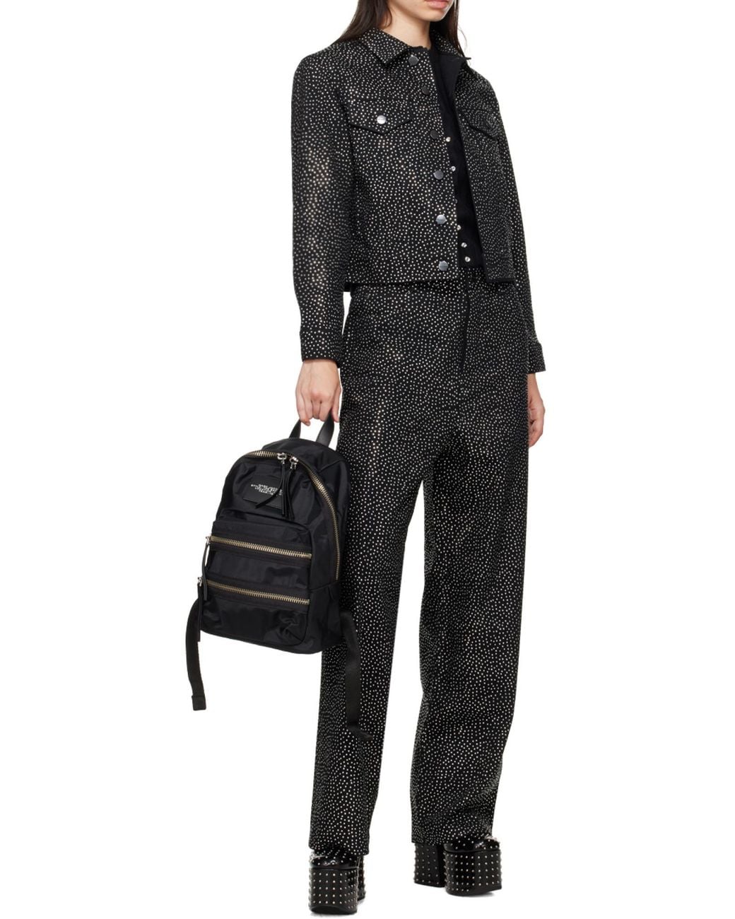 Marc Jacobs Black The Biker Medium Backpack