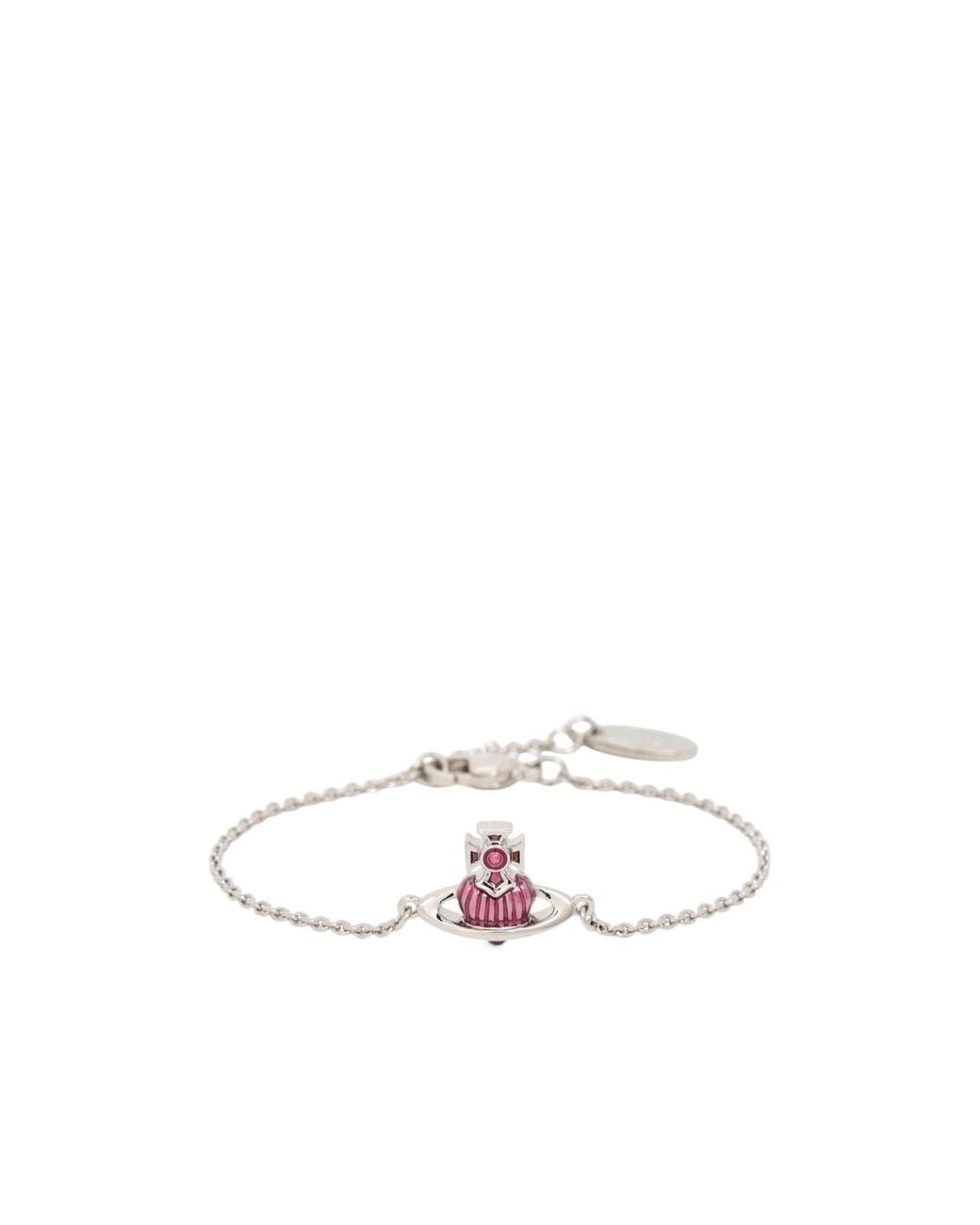 Vivienne Westwood White Fabianna Bas Relief Bracelet