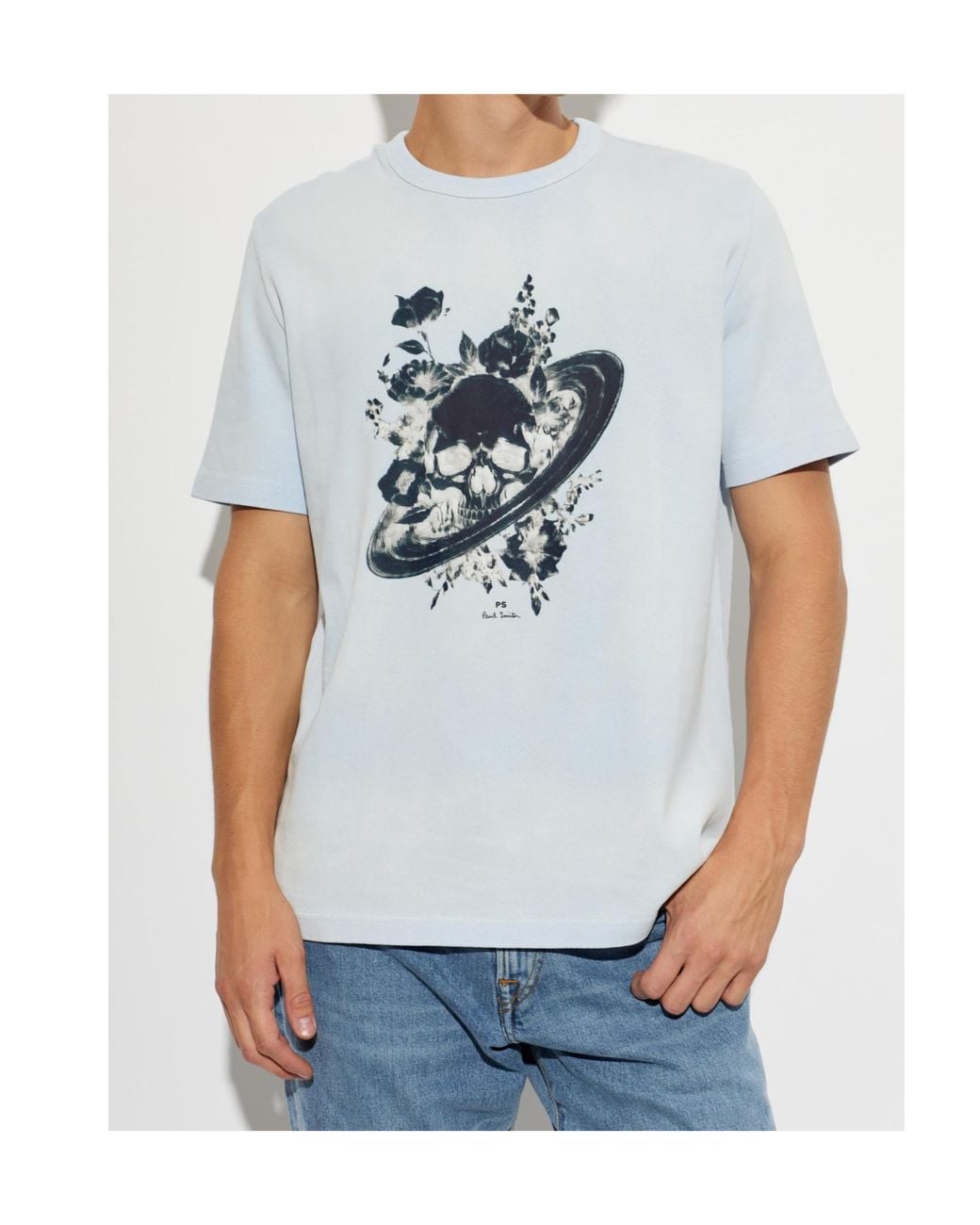 Paul Smith Gray Ps Paul Smith Skull Graphic T-Shirt for men