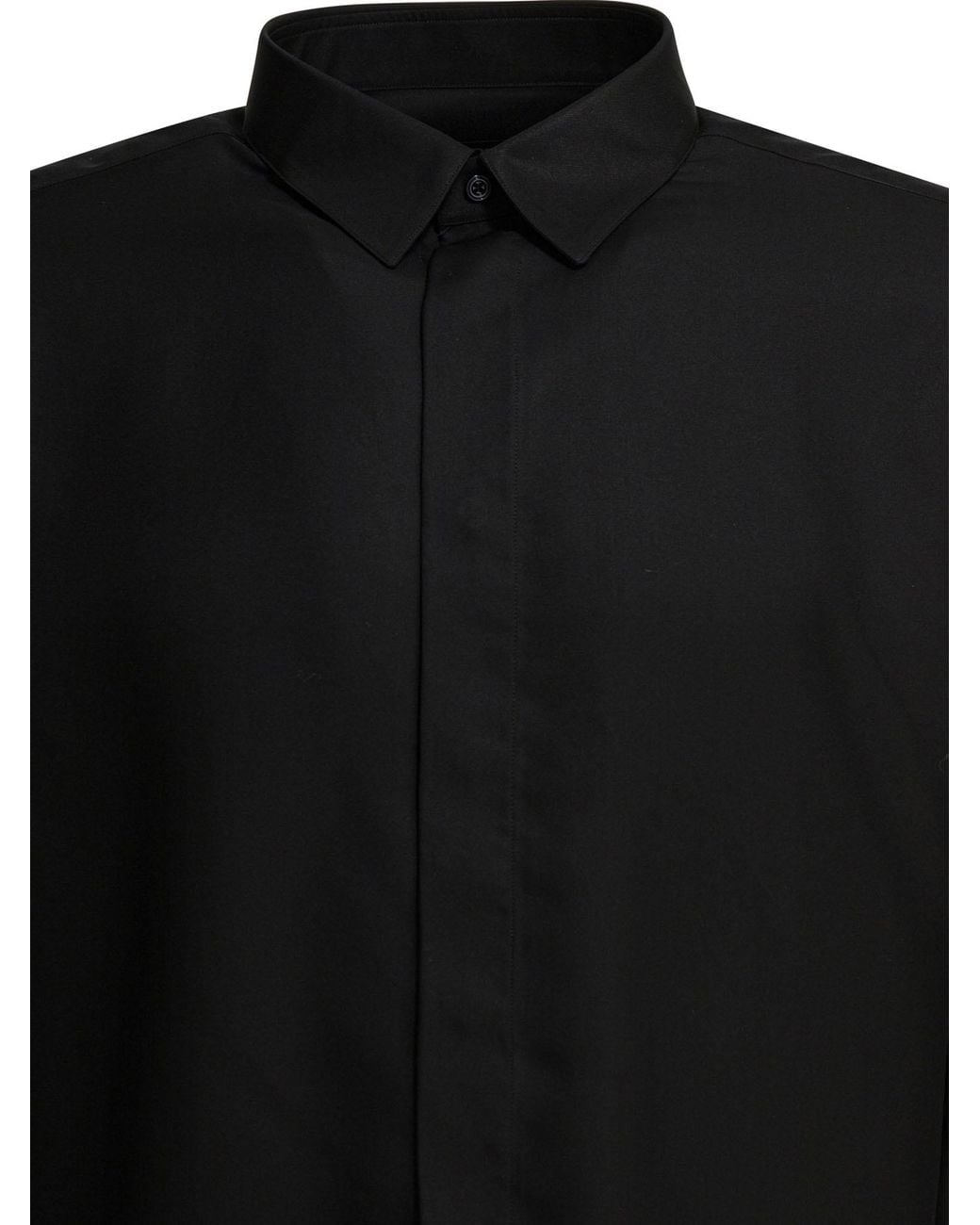 Tom Ford Black Concealed Placket Shirt for men