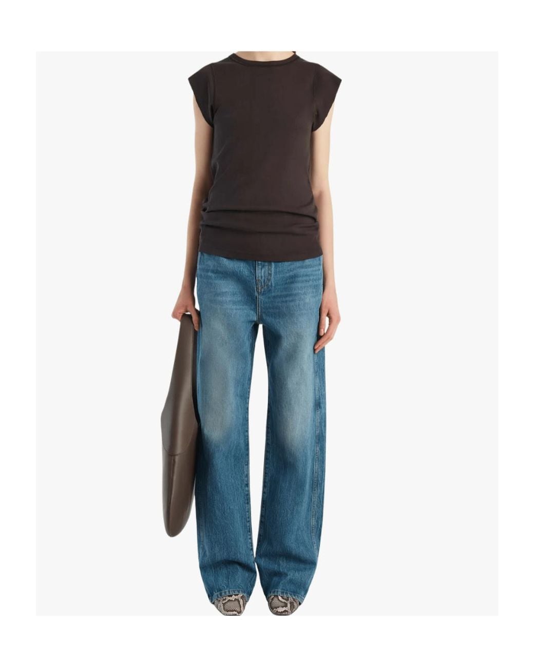 Khaite Blue Straight-Leg Jeans