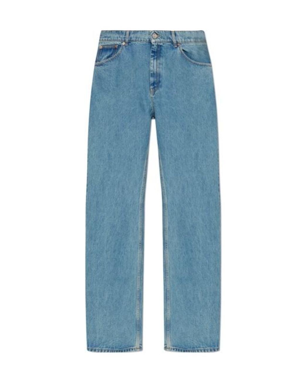 Vetements Blue Logo Patch Jeans for men