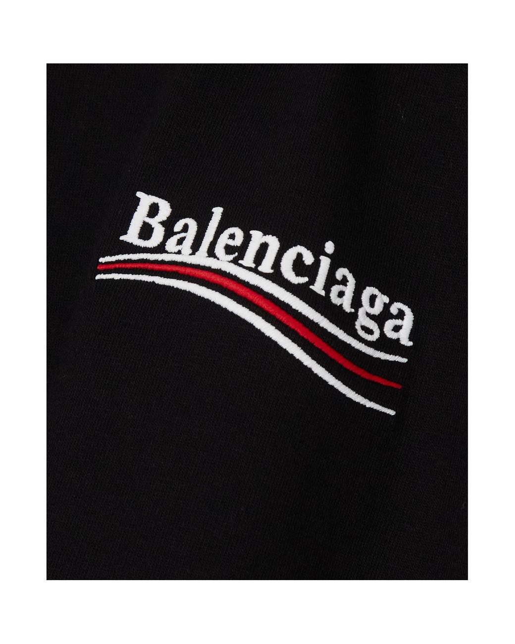 Balenciaga Black Political Campaign Logo T-Shirt