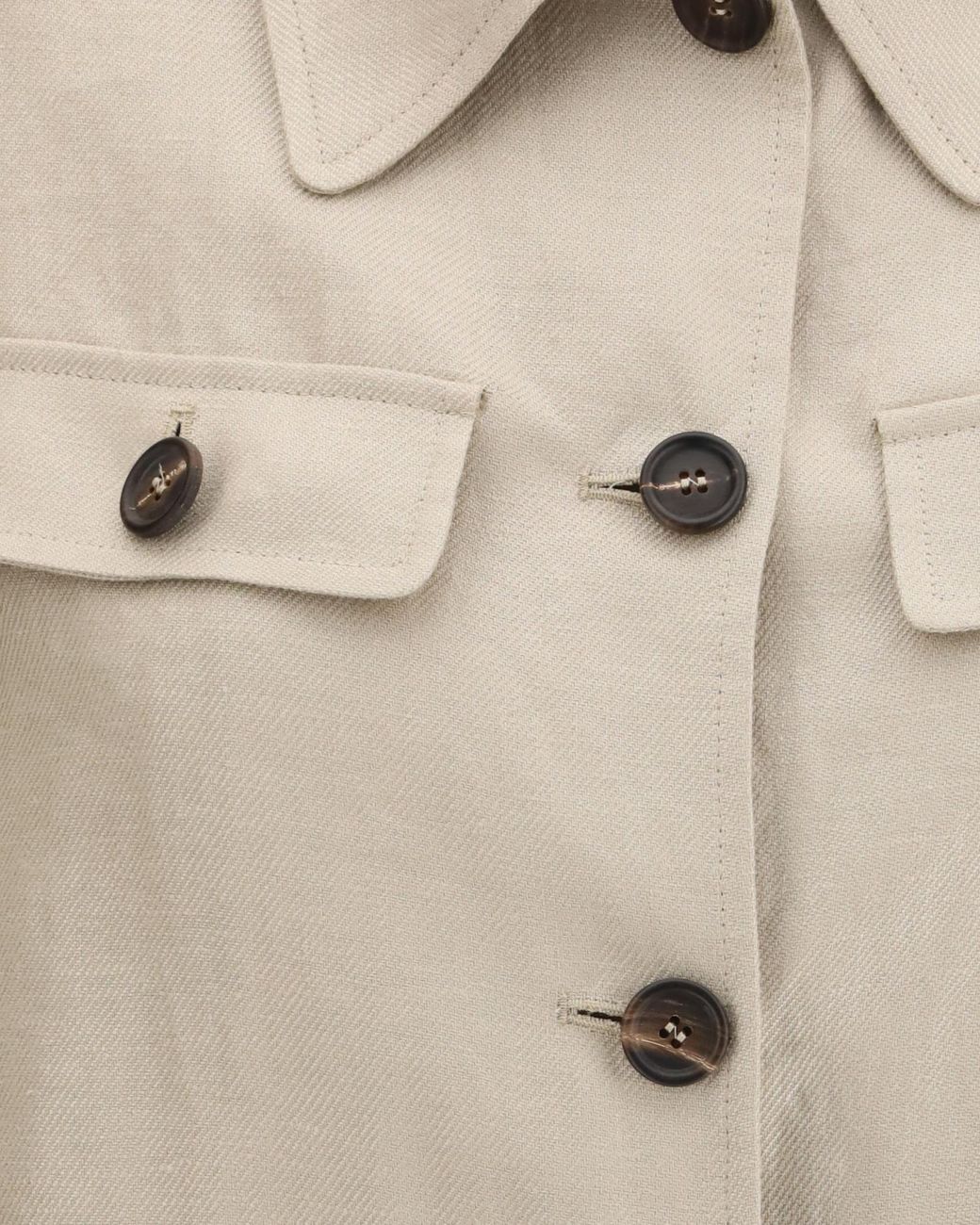 Brunello Cucinelli Natural Buttoned Shirt Blazer