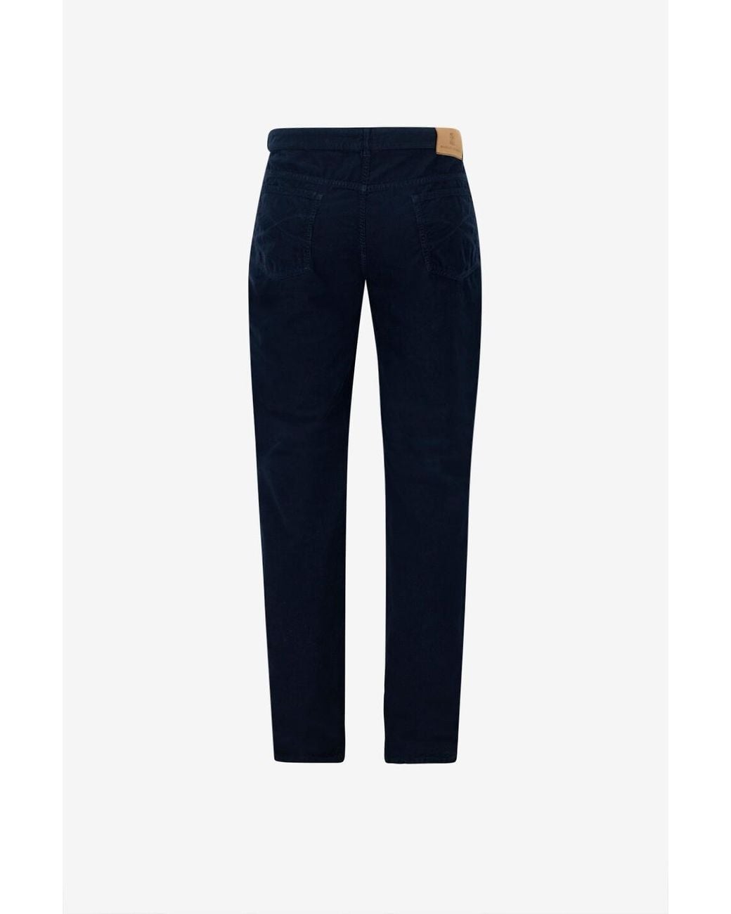 Brunello Cucinelli Blue Five-Pocket Italian Fit Trousers for men