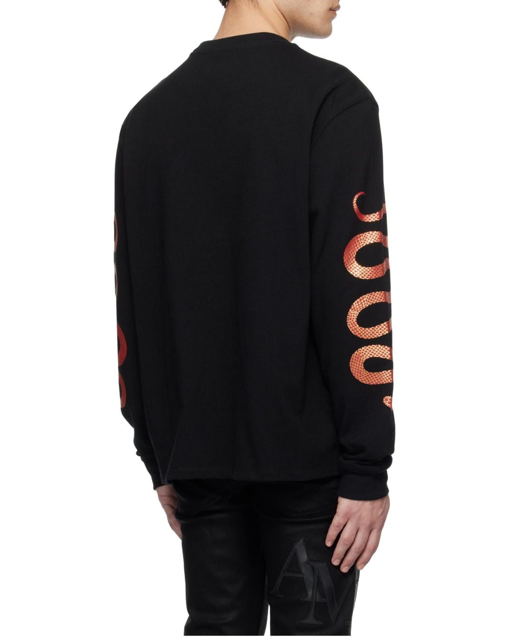 Amiri Black Logo-Print Long-Sleeve T-Shirt for men