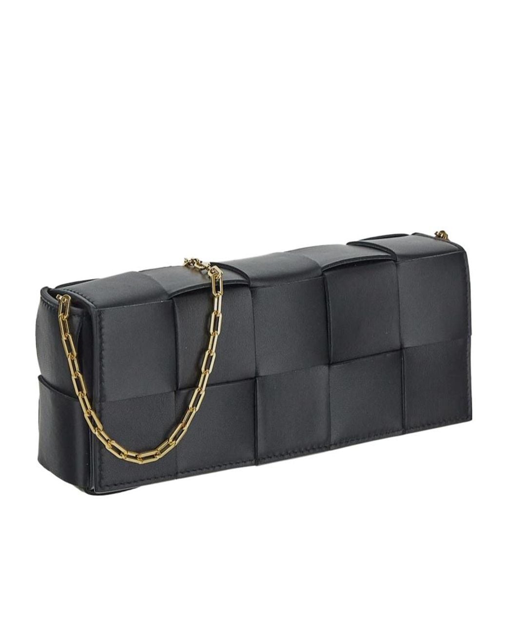 Bottega Veneta Black Cassette Chained Pouch Bag
