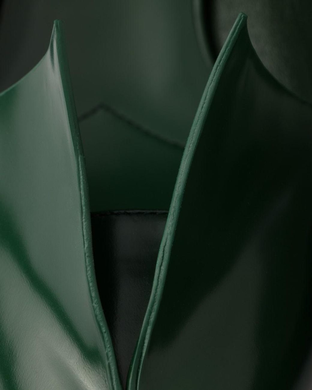 Prada Green Pointed-Toe Slip-On Pumps